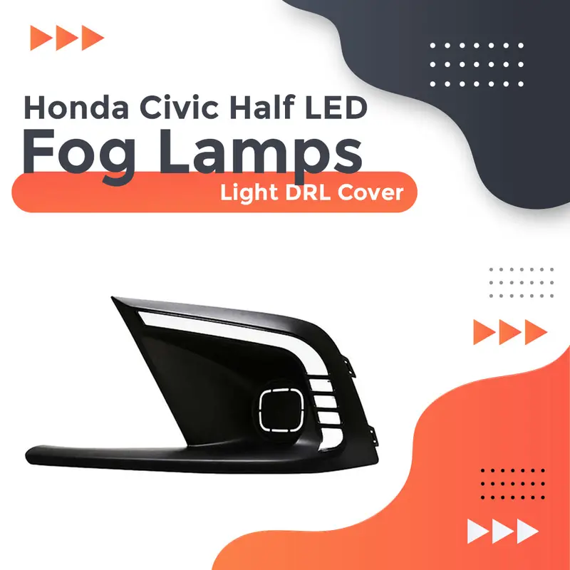 Honda Civic Half Led Fog Lamps Light Drl Cover 2022 - 2025 1