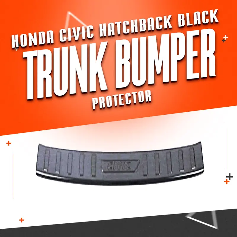 Honda Civic Hatchback Black Trunk Bumper Protector 2016 - 2021 1