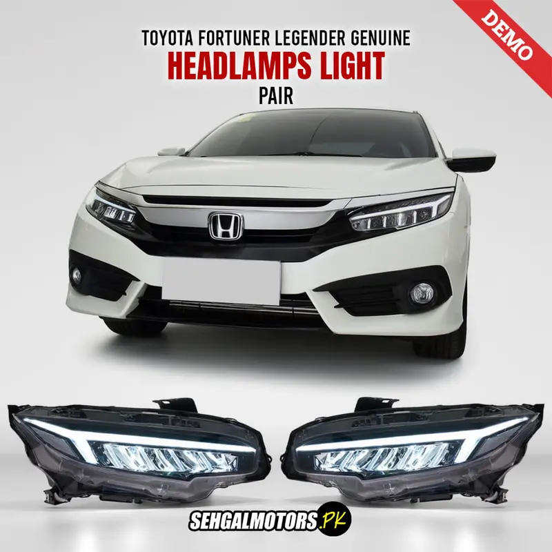 Honda Civic Head Lamps Audi Style Pair 2016 - 2021 1