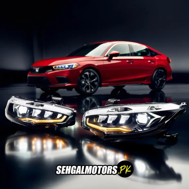Honda Civic Head Lamps Transformer Style Pair 2016 - 2021 2