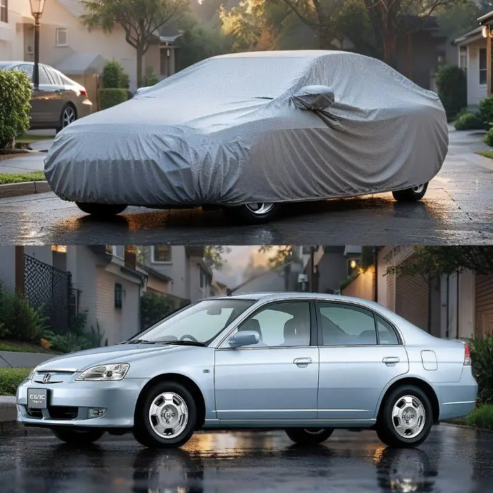 Honda Civic Hybrid Maximus Non Woven Car Top Cover 2002 - 2006 - - Scratchproof And Waterproof - Without Belt 1