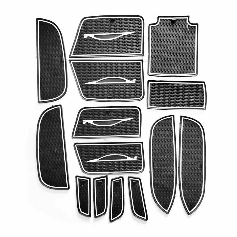 Honda Civic Interior Mats Black And White 2012 - 2016 1