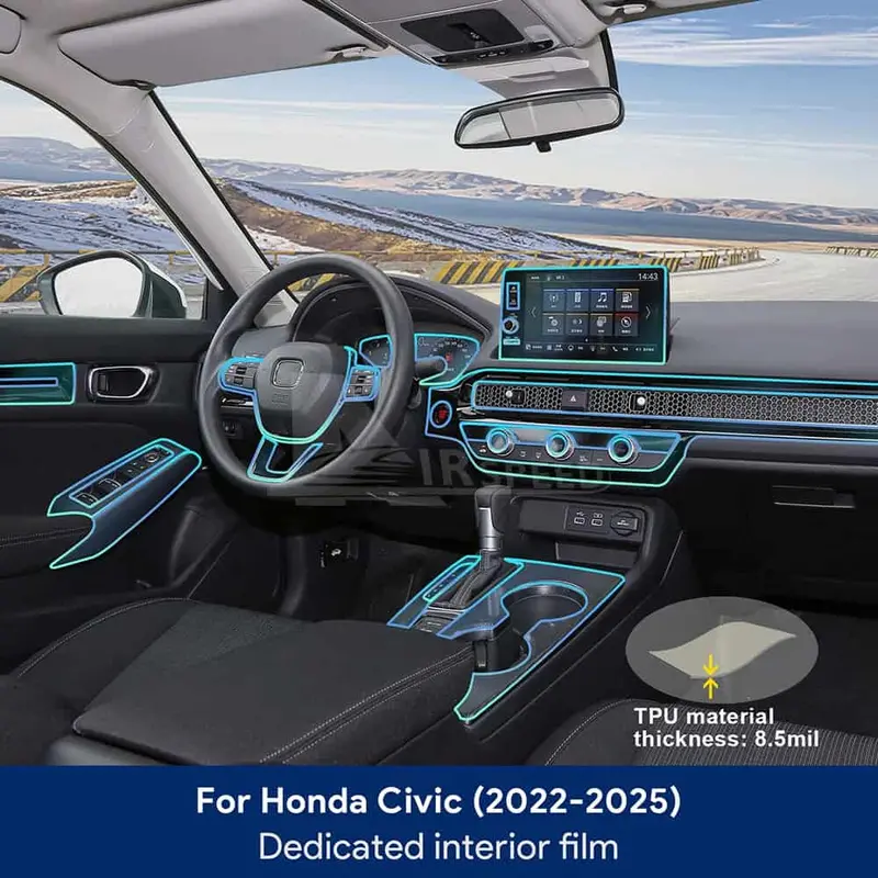 Honda Civic Interior Ppf Tpu 2022 - 2025 - Paint Protection Film 1