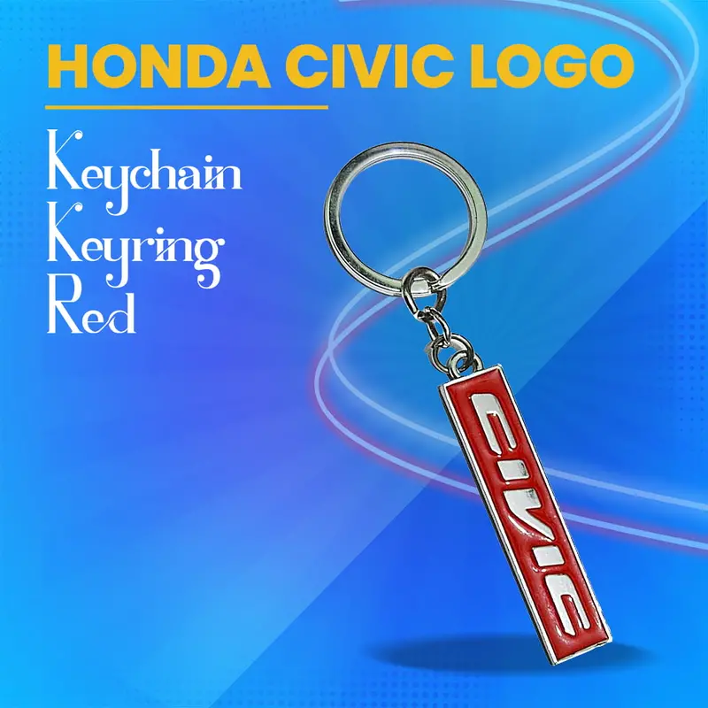 Honda Civic Keychain Keyring Red 1