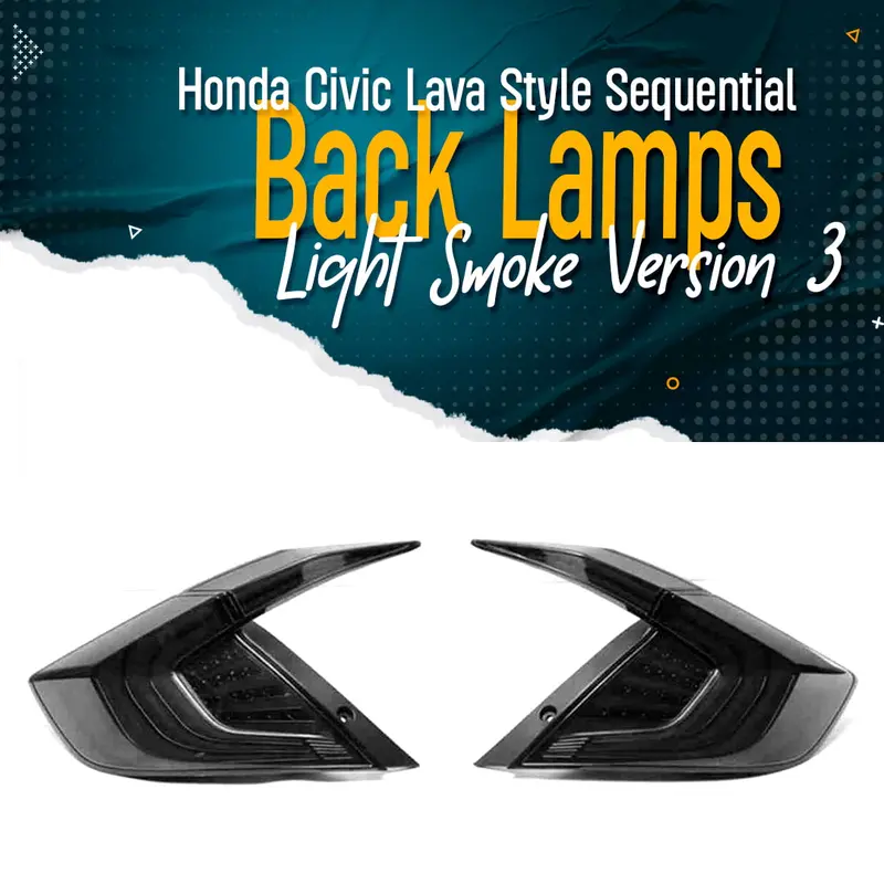 Honda Civic Lava Style Sequential Back Lamps Light Smoke Version 3 1