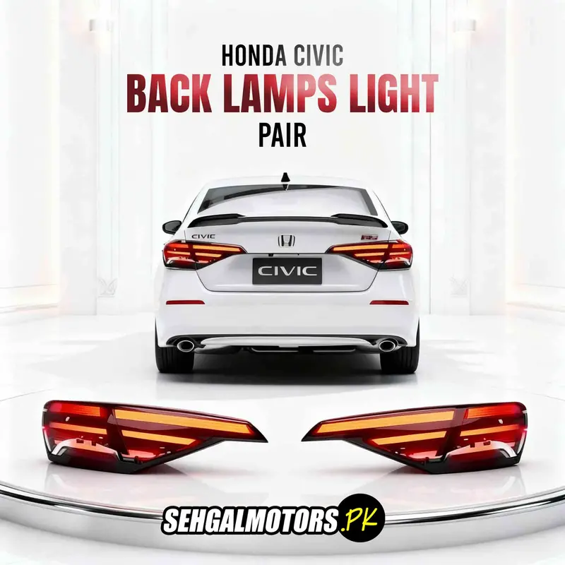 Honda Civic Lining Style Back Lamps Light Red 2022 - 2025 1