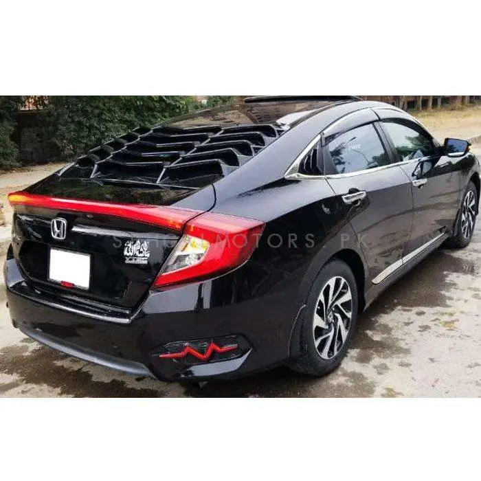 Honda Civic Louver Back Screen Rack Evo Style 2016 - 2021 1