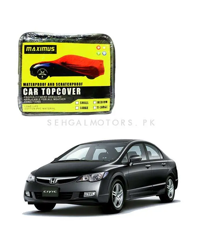 Honda Civic Maximus Non Woven Car Top Cover 2006 - 2012 - - Scratchproof And Waterproof - Without Belt 2