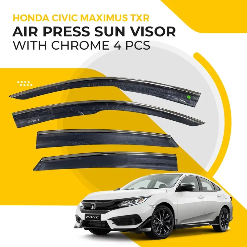 Honda Civic Maximus Txr Air Press Sun Visor With Chrome 2016 - 2021 1