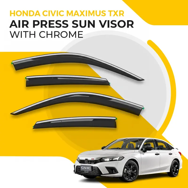 Honda Civic Maximus Txr Air Press Sun Visor With Chrome 4 Pcs 2022 - 2025 1