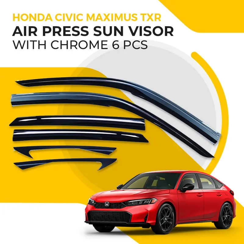 Honda Civic Maximus Txr Air Press Sun Visor With Chrome 6 Pcs 2022 - 2025 1