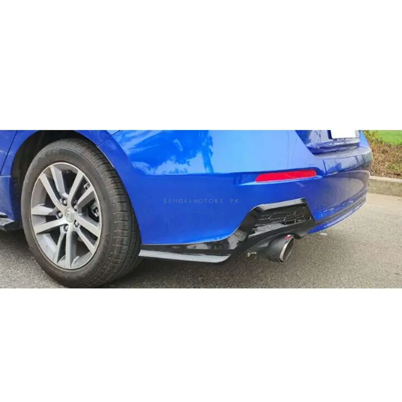 Honda Civic Modulo Style Rear Bumper Corners Glossy Black 2Pc 2022 - 2025 2