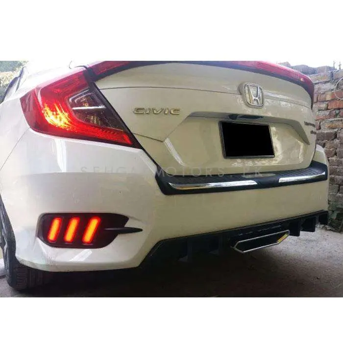 Honda Civic New Si Style Glossy Diffuser 2016 - 2021 2