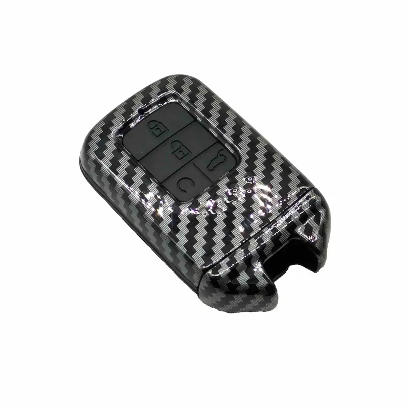 Honda Civic Plastic Key Cover Carbon Fiber With Black Pvc 2016 - 2021 - - 4 Buttons 2