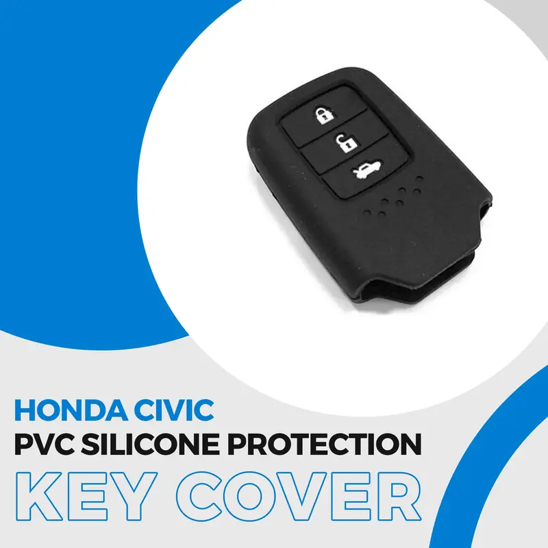 Honda Civic Pvc Silicone Protection Key Cover 3 Button 2016 - 2021 1