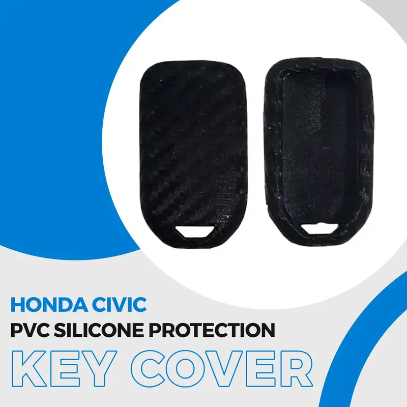 Honda Civic Pvc Silicone Protection Key Cover Carbon Fiber 2016 - 2021 1