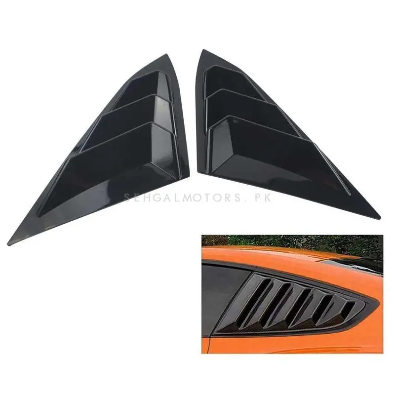 Honda Civic Quarter Glass Evo Rack Louver Vents Black 2022 - 2025 2
