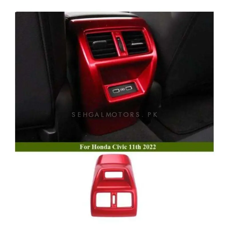 Honda Civic Rear Ac Vent Cover Red 1Pc 2022 - 2025 2