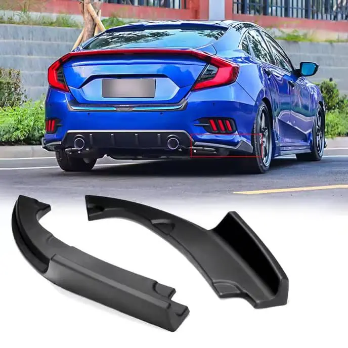 Honda Civic Rear Bumper Corners Slim Style 2 Pcs 2016 - 2021 1