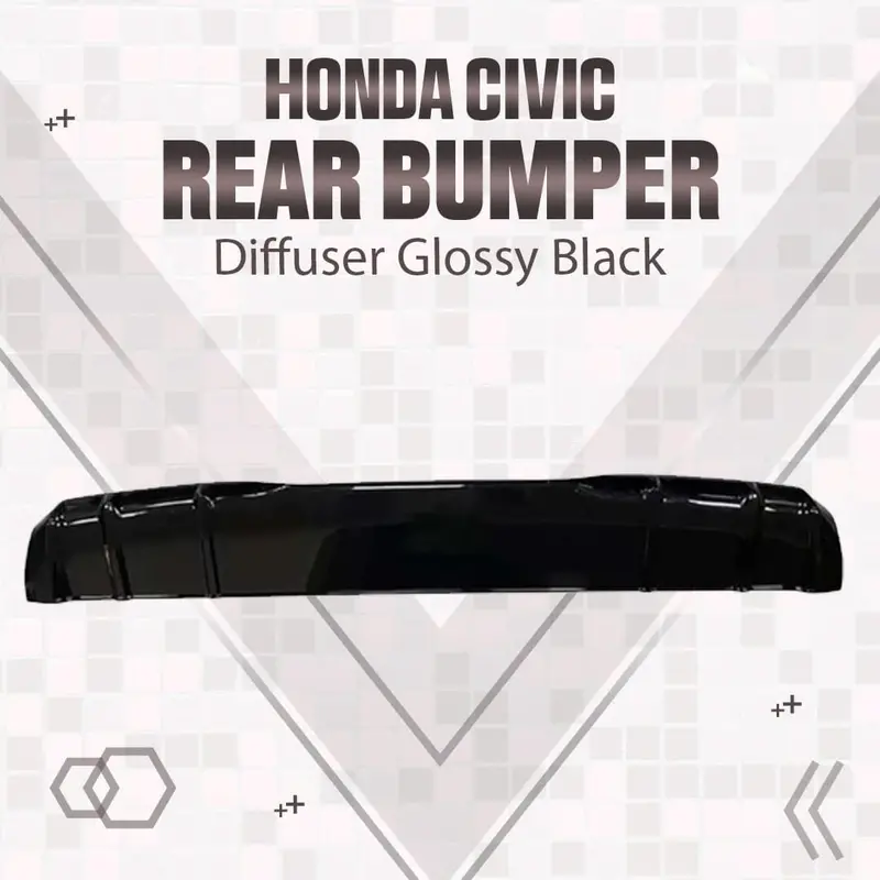Honda Civic Rear Bumper Diffuser Glossy Black 2022 - 2025 1