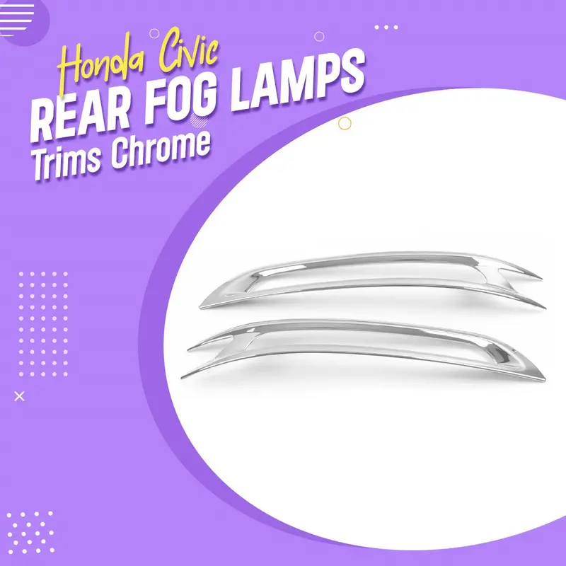 Honda Civic Rear Fog Lamps Trims Chrome 2022 - 2025 1