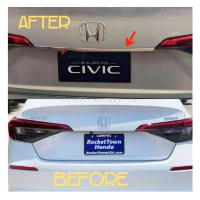 Honda Civic Rear Trunk Chrome Trim 1Pc 2022 - 2025 2