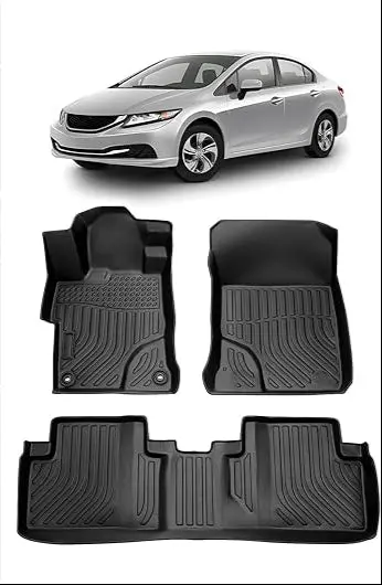 Honda Civic Rebirth 2012-2016 Tpe Floor Mats (Black) 1