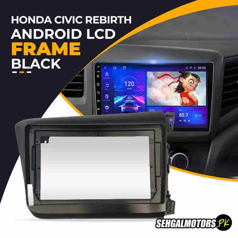 Honda Civic Rebirth Android Lcd Frame With Grip Black 9 Inches 2013 - 2016 - 2012-2016 1