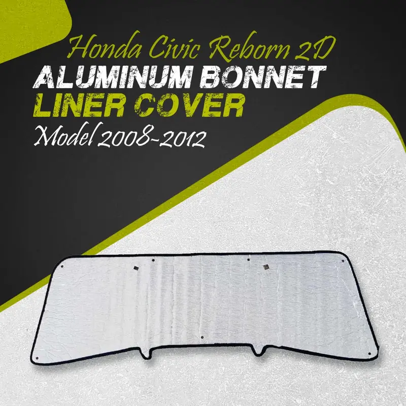 Honda Civic Reborn 2D Aluminum Bonnet Liner Cover 2008 - 2012 - Protector Lid Garnish Bonnet Namda 1
