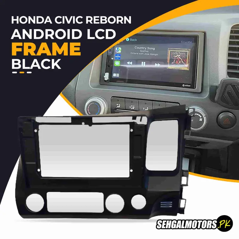 Honda Civic Reborn Android Lcd Frame With Grip Black 10 Inches - 2006-2012 1