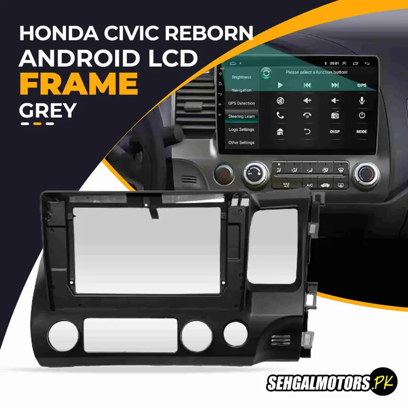 Honda Civic Reborn Android Lcd Frame With Grip Grey 10 Inches 2006 - 2012 1