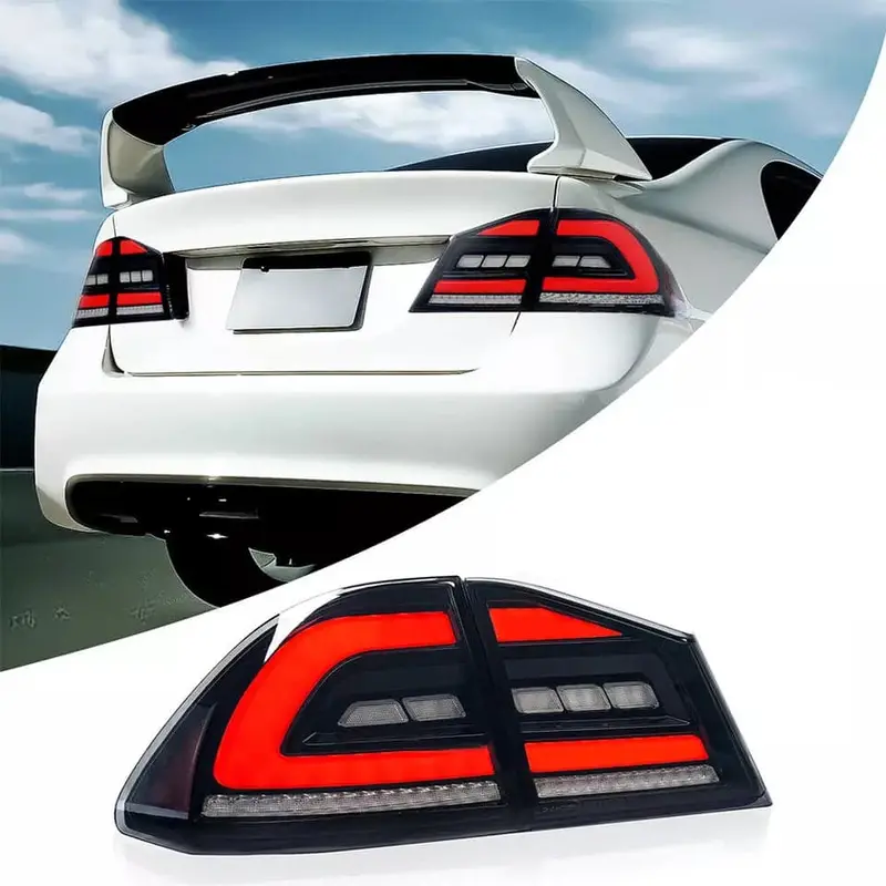 Honda Civic Reborn Back Lamps Lights Fd2 Smoke Red Bar Pair 2006 - 2012 2