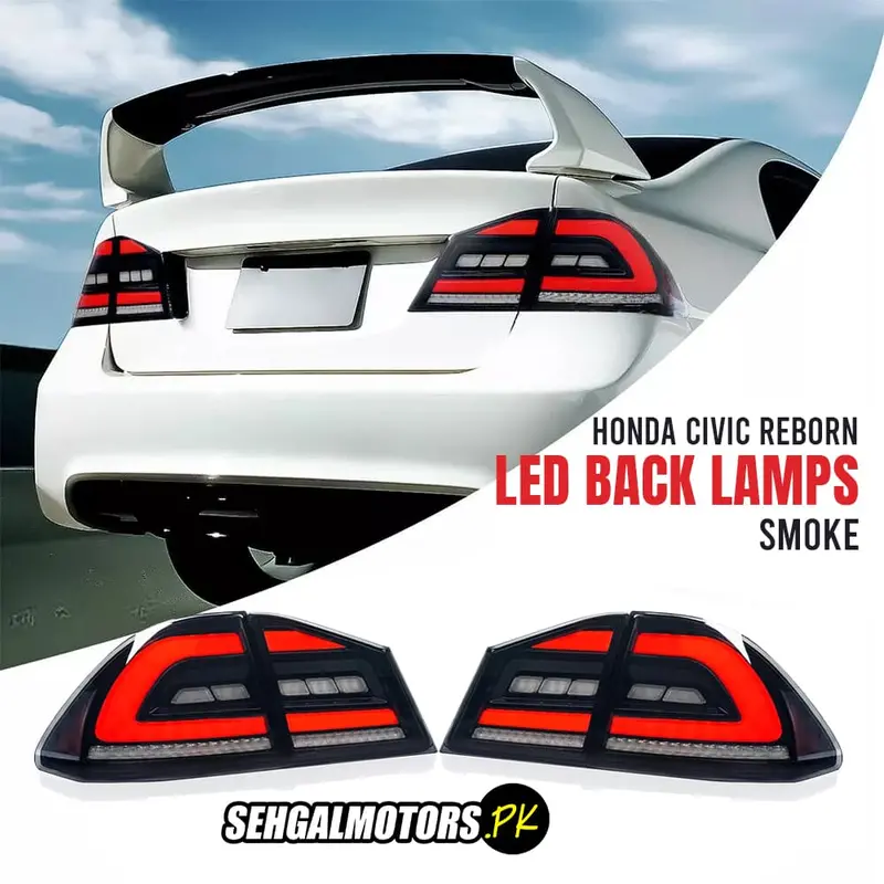 Honda Civic Reborn Led Back Lamps Smoke 2006 - 2012 - 8Th Generation 1