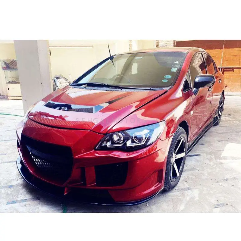 Honda Civic Reborn To Crz Conversion Kit - 4 Pcs 2006 - 2012 - Fiber Glass 1