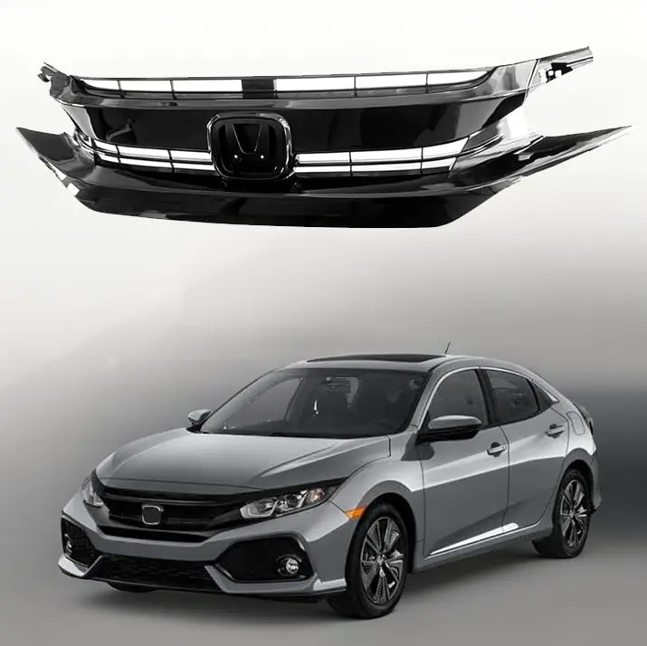 Honda Civic Rs Front Grille Black 2016 - 2021 - With Logo 1