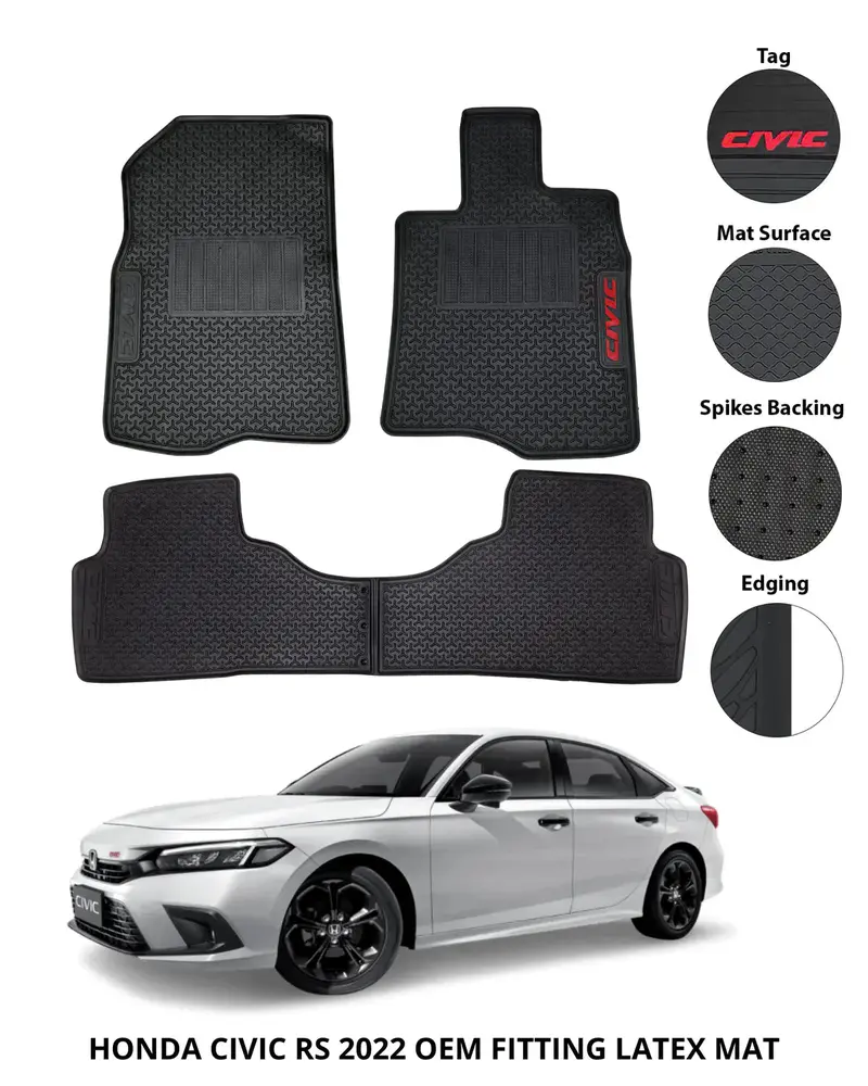Honda Civic Rubber Floor Mat Model 2022-2025 1