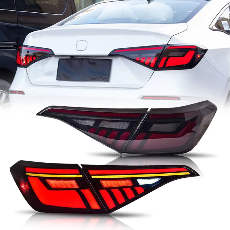 Honda Civic Sequential Assembly Style Back Lamps Light Smoke Red 2022 - 2025 2