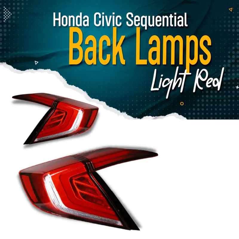 Honda Civic Sequential Back Lamps Light Red 1