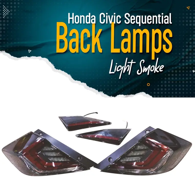 Honda Civic Sequential Back Lamps Light Smoke 2016 - 2021 1