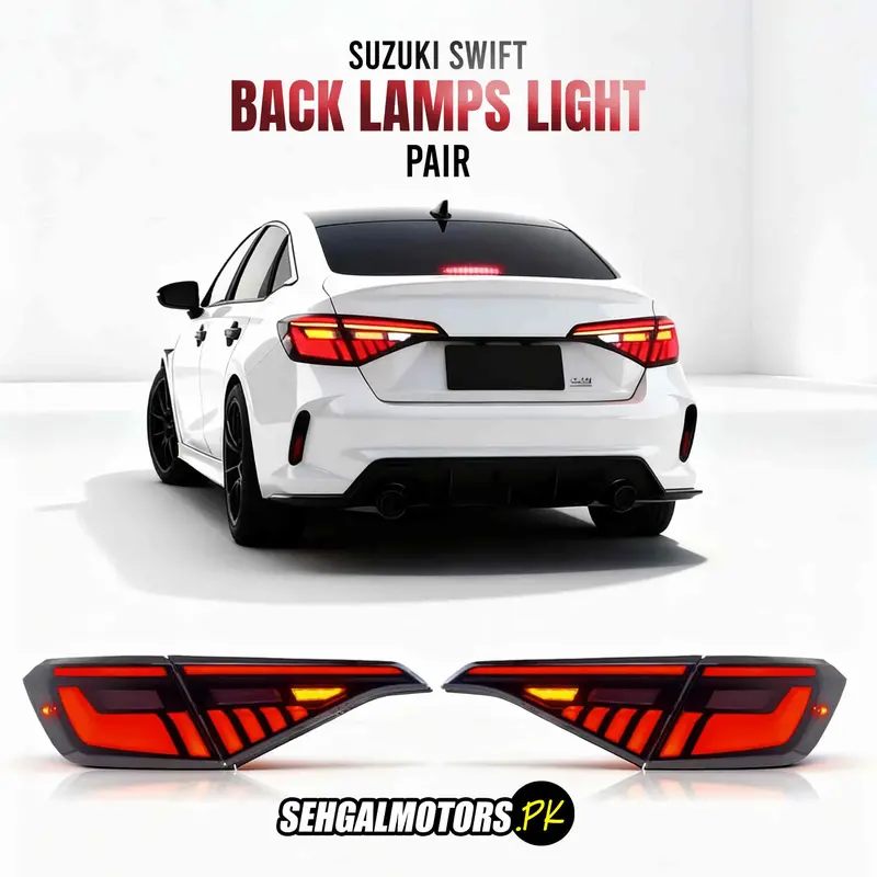 Honda Civic Sequential Back Lamps Light Smoke White 2022 - 2025 1
