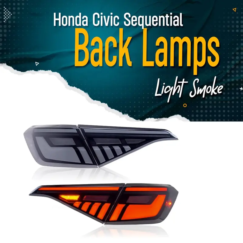 Honda Civic Sequential Back Lamps Light Smoke White 2022 - 2025 2