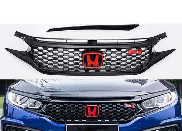 Honda Civic Si Grille Black With Logo 2016 - 2021 - Si Style Grille | Civic Grille 1