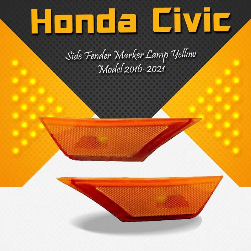 Honda Civic Side Fender Marker Lamp Yellow 2016 - 2021 1