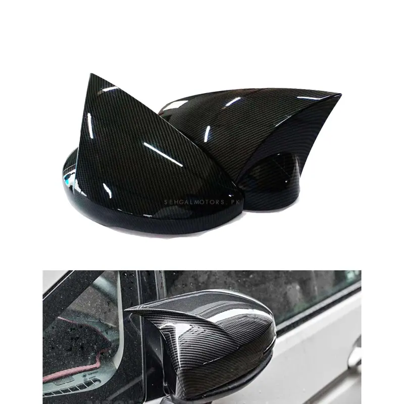 Honda Civic Side Mirror Cover Carbon Fiber Batman Style 2022 - 2025 2