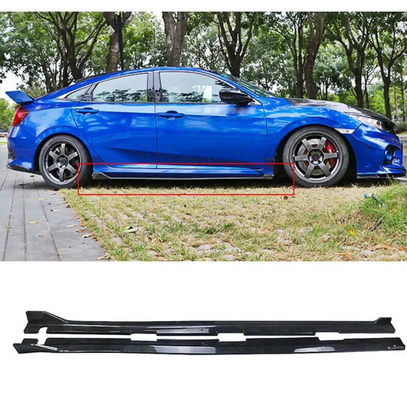 Honda Civic Side Skirts Glossy Black Modulo Style 2022 - 2025 1