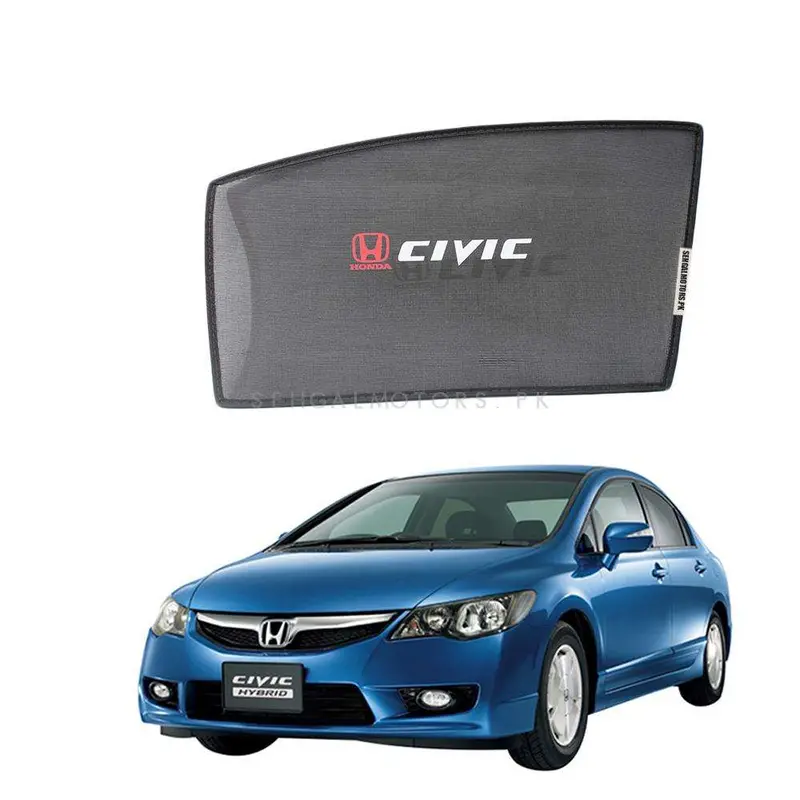 Honda Civic Side Sunshade With Logo 2006 - 2012 - Sun Shade | Parda 1