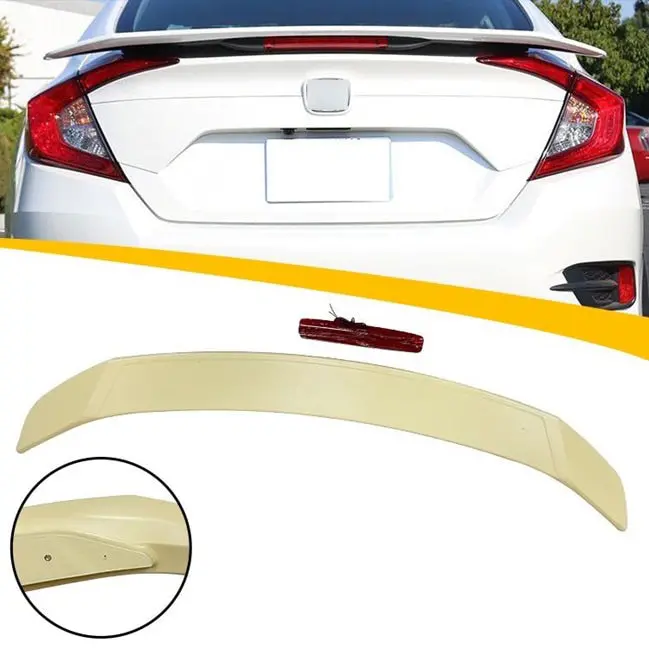 Honda Civic Slim Lip Spoiler With Light 2016 - 2021 1