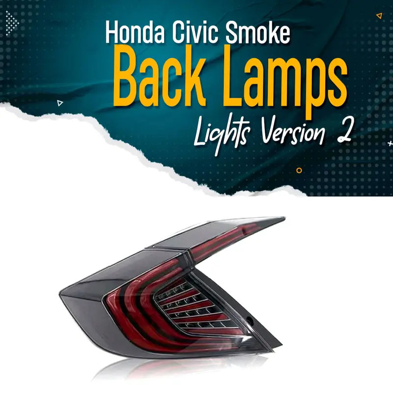 Honda Civic Smoke Back Lamps Lights Version 2 2016 - 2021 1