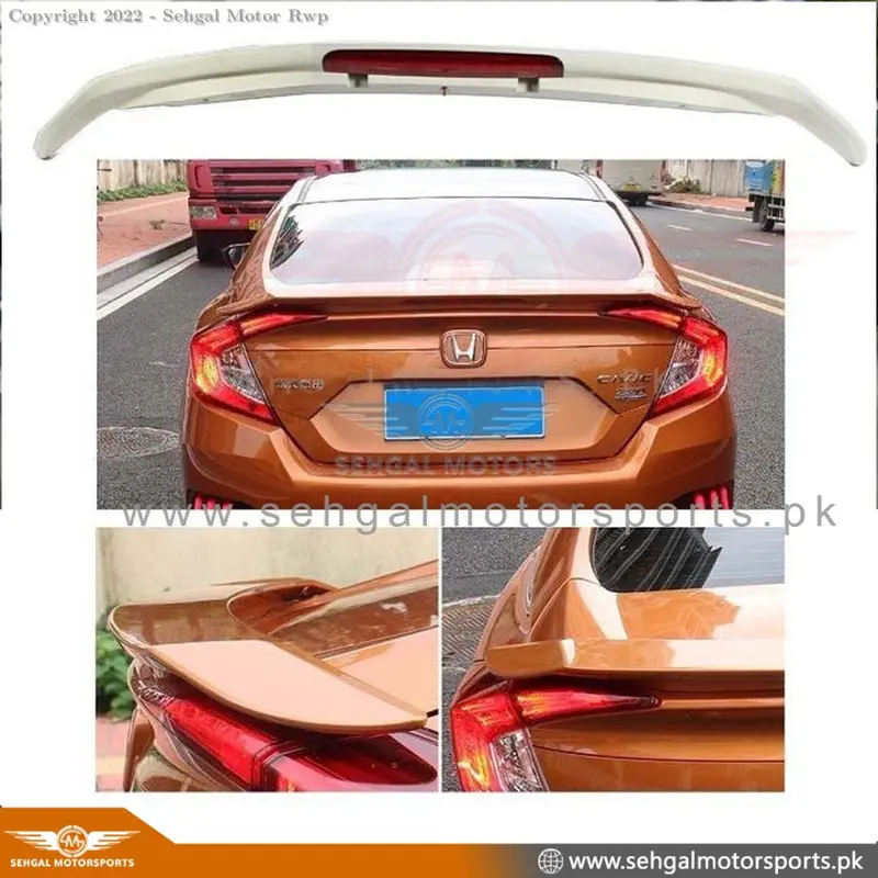 Honda Civic Spoiler Led Rs Style White (Pk) Model 2017-2021 1