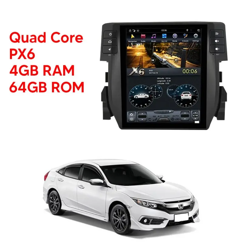 Honda Civic Tesla Px6 4X64 Gb Model 2016-2021 1